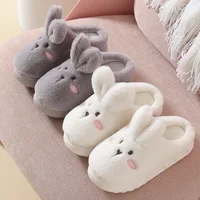 2022 Cute Plush Animal Slippers Women Lovely Bunny Rabbit Slides Indoor Bedroom Platform Slippers Fluffy Furry Soft Sole Shoes 1