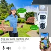 Tuya Solar Camera WiFi Outdoor 10MP Dual Lens 4K Wireless Dual Screen PTZ Security Camera Low Power Battery Cam Motion Detection 3