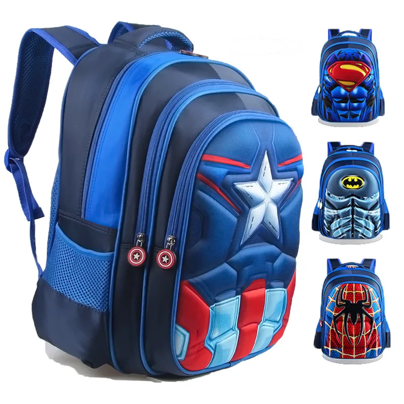 

Disney Marvel Spiderman 3D Pattern Backpack Primary School Students Cartoon Anime Movie Boy Schoolbag Children Birthday Gift