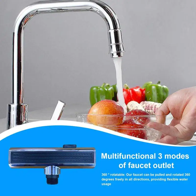 

Kitchen Faucet Kitchen Faucets Gray Pull Out Rotation Waterfall Stream Sprayer Rotatable Kitchen Sink Hot & Cold Water Tap Mixer