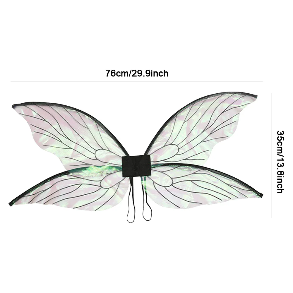 Halloween Cosplay Wings Women Girls Cicada Wings Dragonfly Elf Wings Halloween Cosplay Costume Festive Party Masquerade Props Dress Up Butterfly