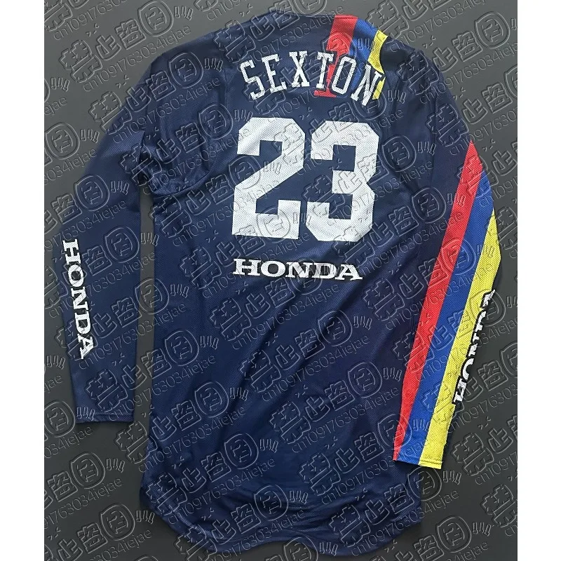 혼다 2025 여름 오토바이 저지  23 SEXTON 긴 소매 라이딩 셔츠 통기성 레이싱 기어 편안한 오프로드 모토 탑