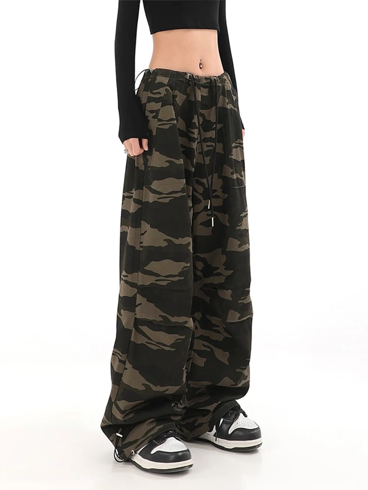 

Women's Camouflage Cargo Jeans Y2k Retro Fashion Streetwear High Waist Baggy Trousers Harajuku Casual Wide Leg Pants Autumn 2023