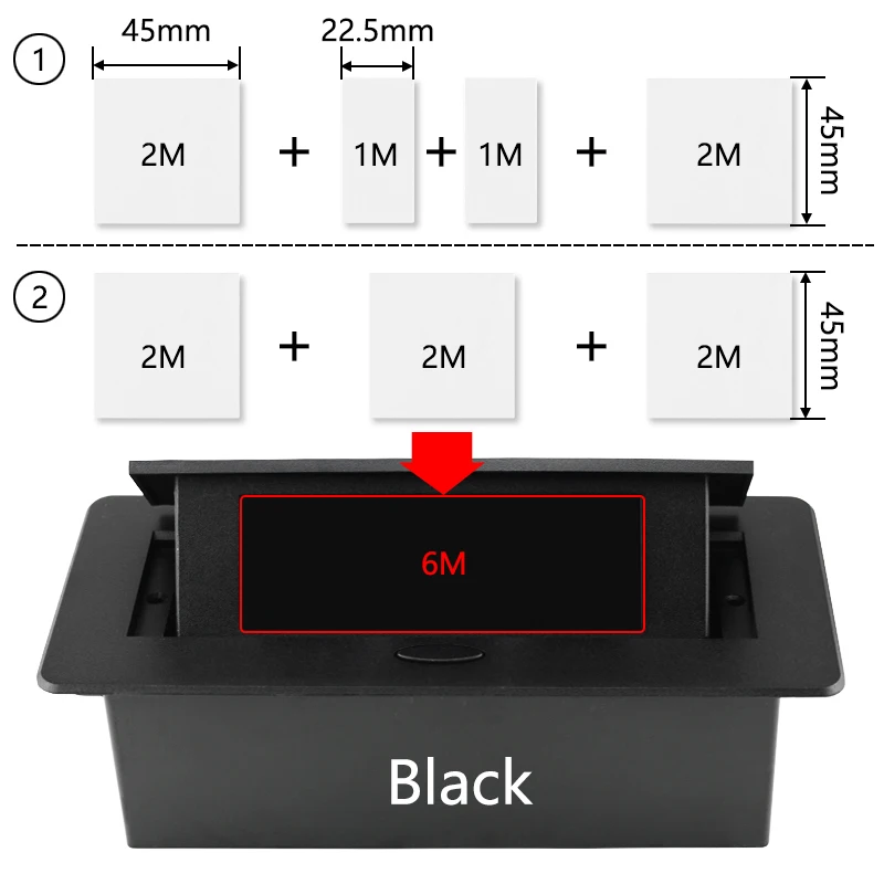 Concealed Multifunctional USB Type-C Pop-Up Outlet for Office and Meeting Room Countertops