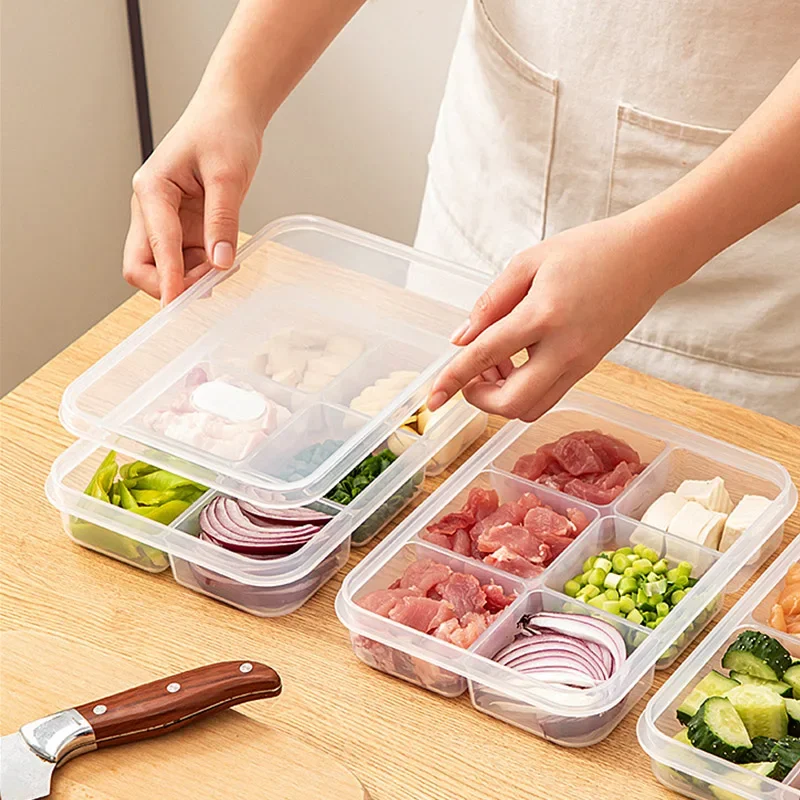Food Preservative Box Compartment Fruit Vegetable Storage Box Refrigerator Organizer Meat Onion Ginger Kitchen Tool 2