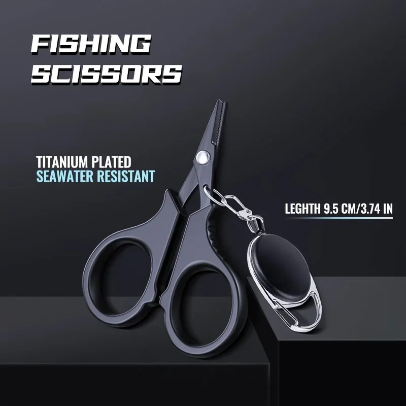 Shawto Titanium Coating Stainless Steel Fishing Scissor Plier
