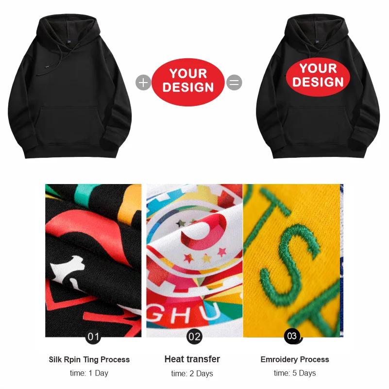 Customized Printed Men's And Women's Hoodies Loose Casual Fashion Long Sleeved Pullovers Embroidered LOGO Street Sports Shirts 5