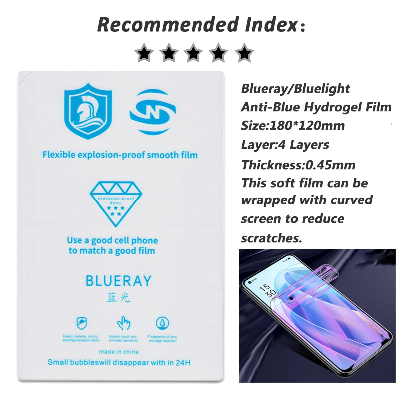 Vormir Anti Blue Light Screen Protectors TPU Flexible Hydraulic Membrane for Cell Phone Eye Protection  Film for Cutting Machine