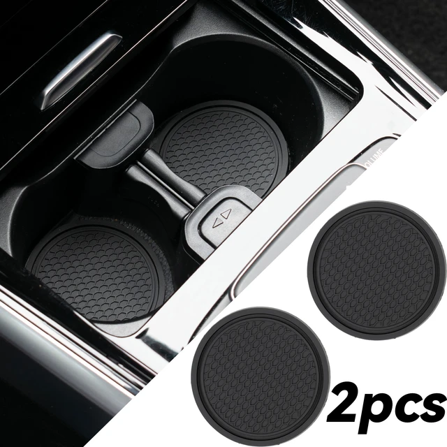 2pcs Universal schwarz Auto Auto Getränke halter Einsatz Untersetzer Anti- Rutsch-Pad Matten für VW Honda Volvo Tesla Toyota Audi BMW Zubehör -  AliExpress