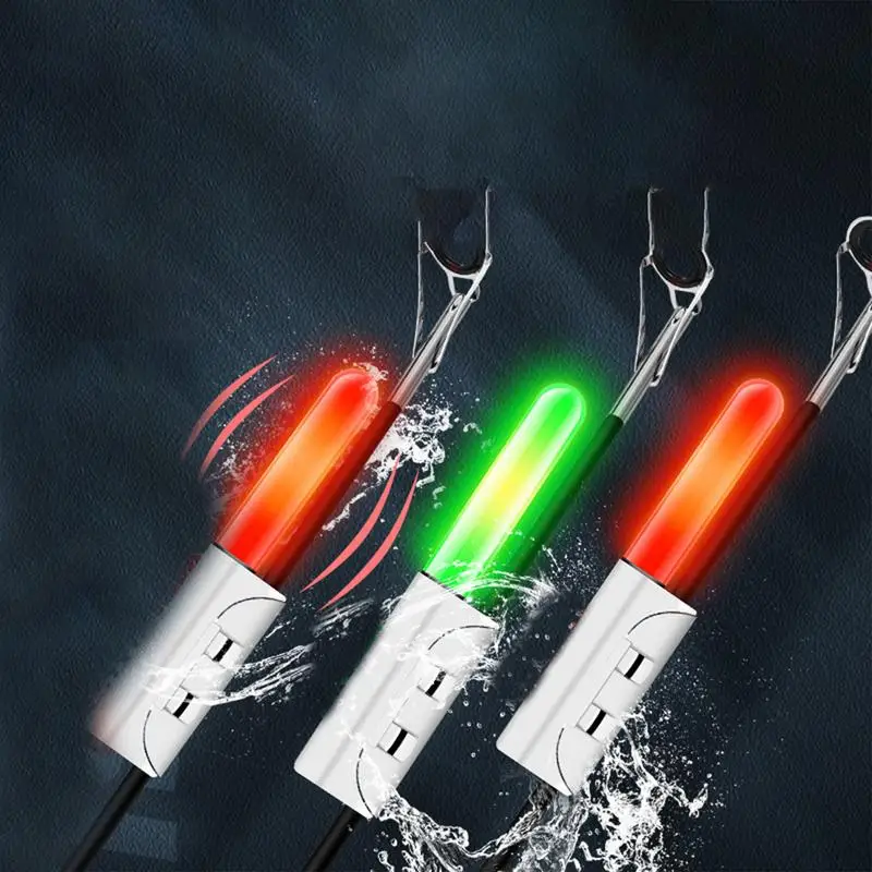 Fishing rod light Clip Fishing Light Stick Rod Bell USB Charge Luminous Tackle Night Bright Lamp Fish Bell Alarm Indicator Ring