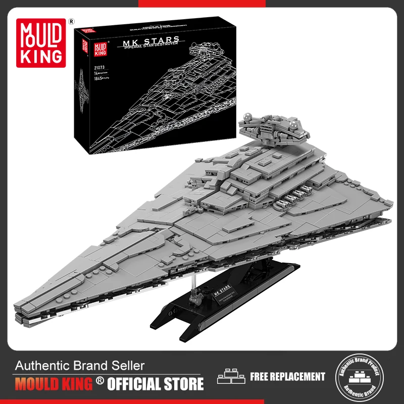 Mold King 21073 Star Plan Building Block The Moc Imperial Star Ship Model Assembly Star Fighter Toys Brick Kids Regalo Di Natale