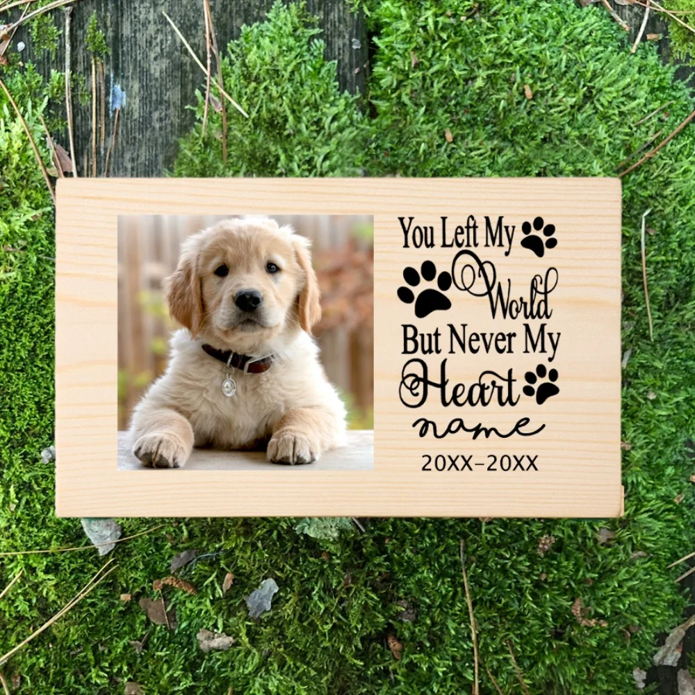 Cremation Urn Pet Memorial Stones Personalized Pet Photo Customize Name Urns for Dog or Cat Remains Ashes