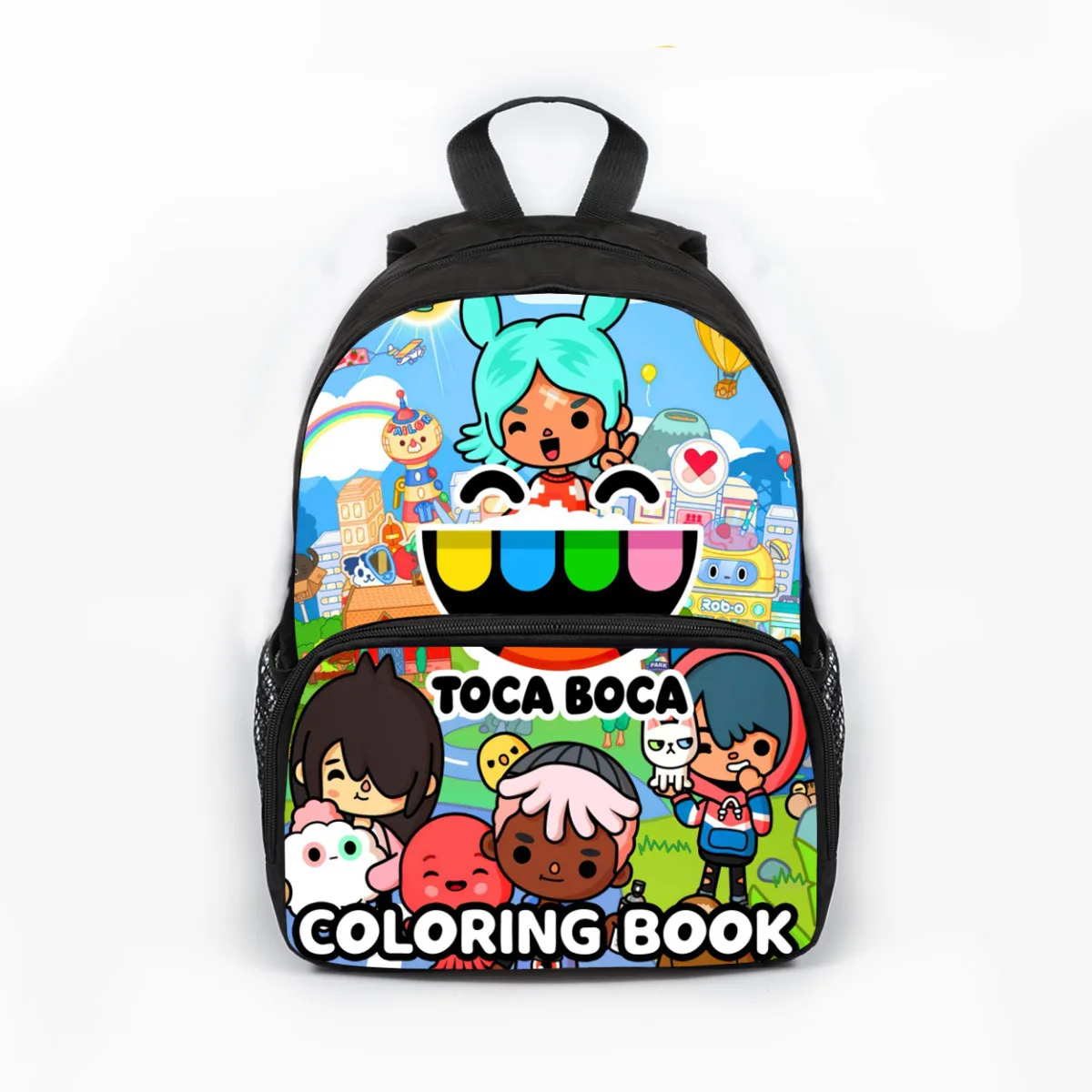 

New Toca Boca Life World Backpack Students Bookbag Mochila Cartoon Anime School Bags Teens 3D Toca Life World Knapsack 16 Inch