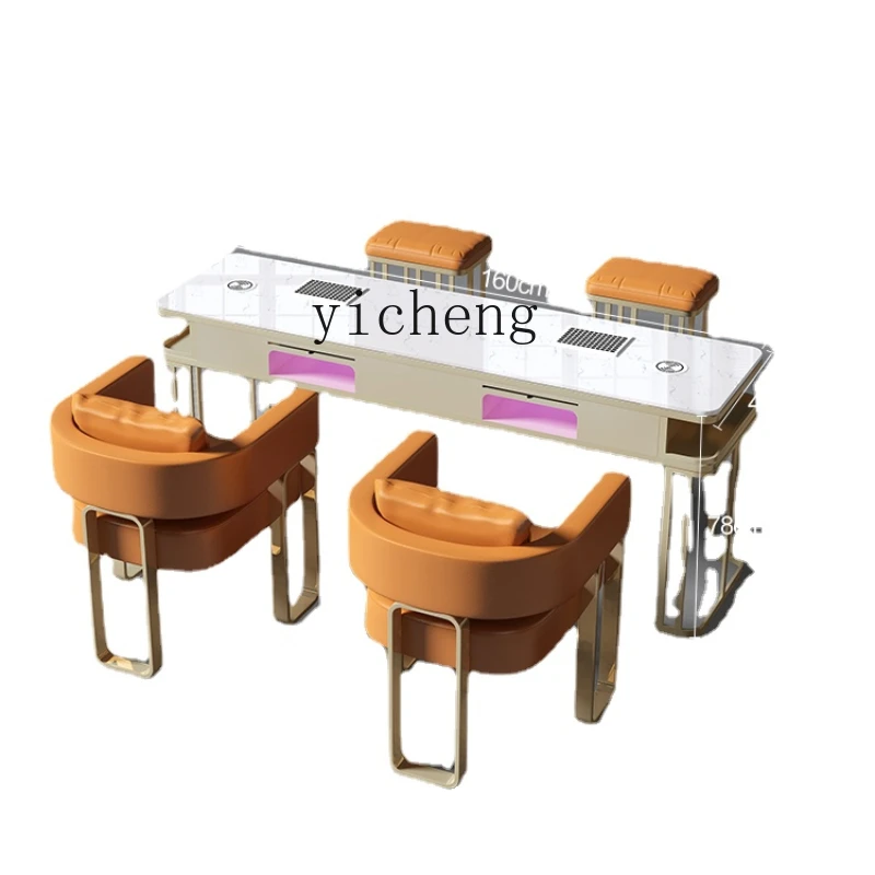 

Zk High-Power Three-Generation Vacuum Cleaner Nail Table and Chair Set Nail Table Marble