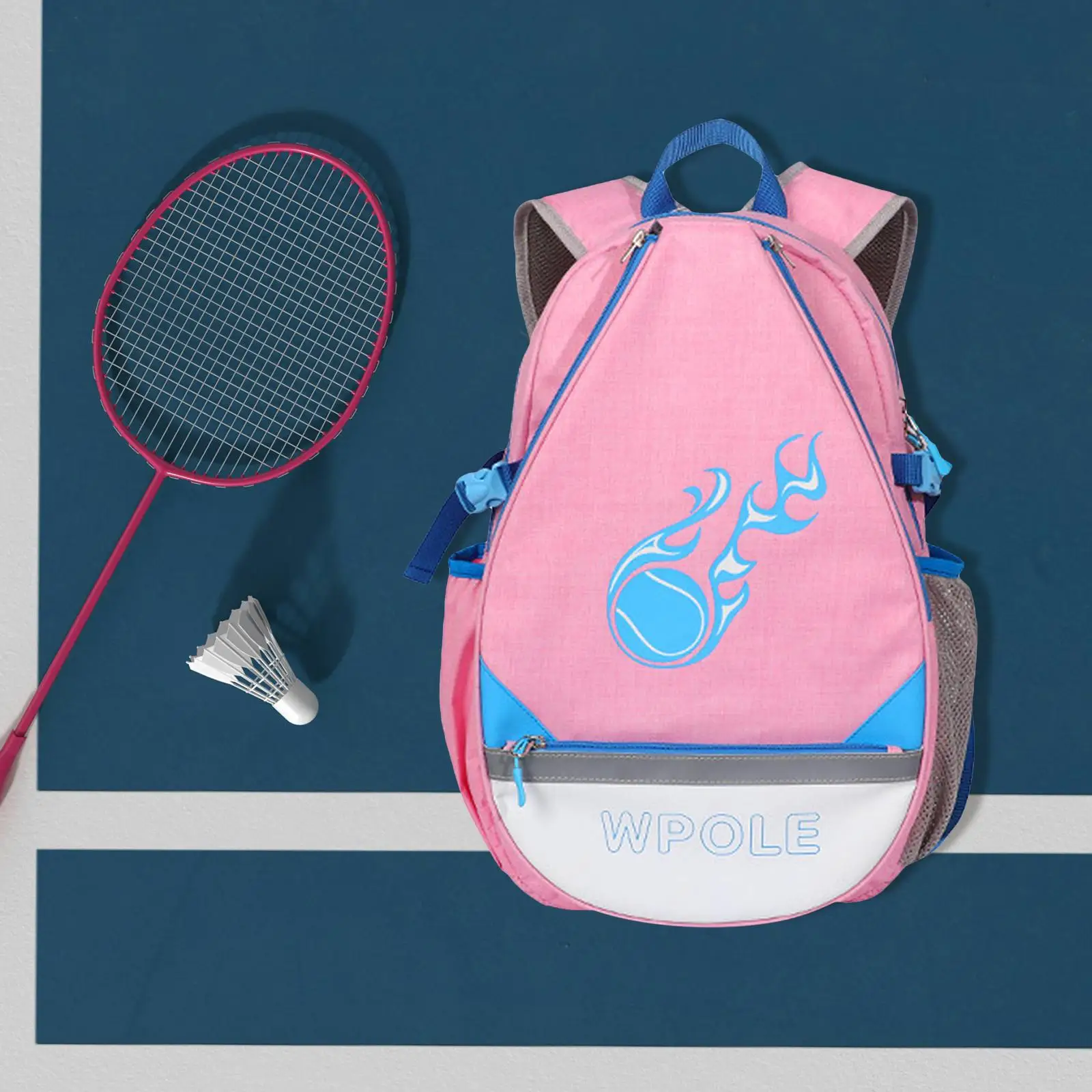 Tennis Bag Accessories Storage Pocket Waterproof Badminton Bag Sports Backpack for Men Women Tennis Badminton Beginners Ladies
