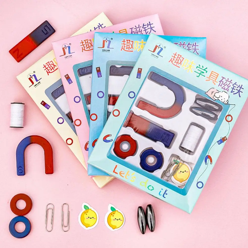 U-shaped Magnet Toy Funny Wisdom Entertainment Assorted Compass Magnet Set Physics Science Experiment Education Toy Kit For Gift