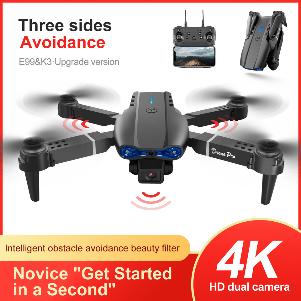 Professional drone E99 high-definition 4K dual-camera WIFI FPV RC aerial photography quadcopter toy gift