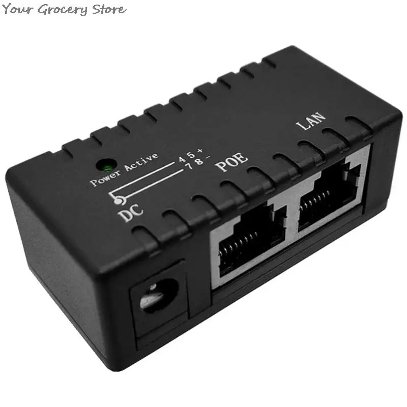 Gigabit Power Over Ethernet PoE Injector Splitter for CCTV IP Camera