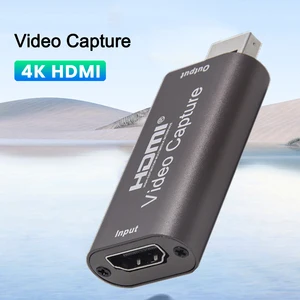 4K Карта видеозахвата USB 2,0 HDMI-совместимый рекордер для захвата игр видеокамера для прямой трансляции запись
