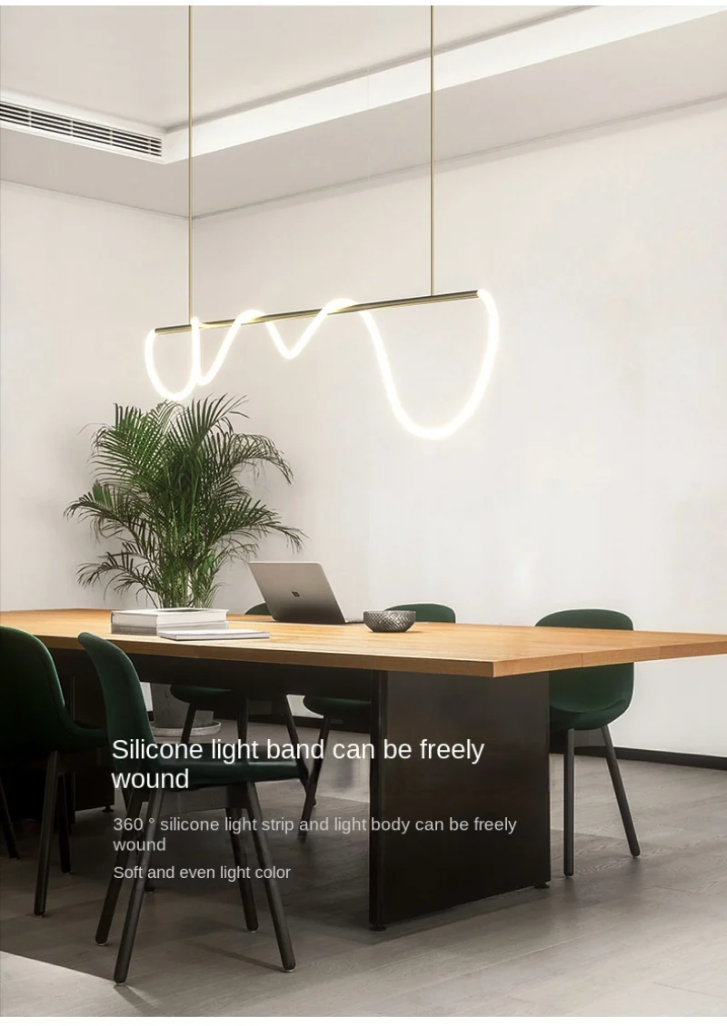 Italienischer langer Kronleuchter, minimalistischer DIY-Designer-Kronleuchter, kreative Röhrenlampe, Wohnzimmer, Schlafzimmer, Esstisch, Leuchten – Detail 26
