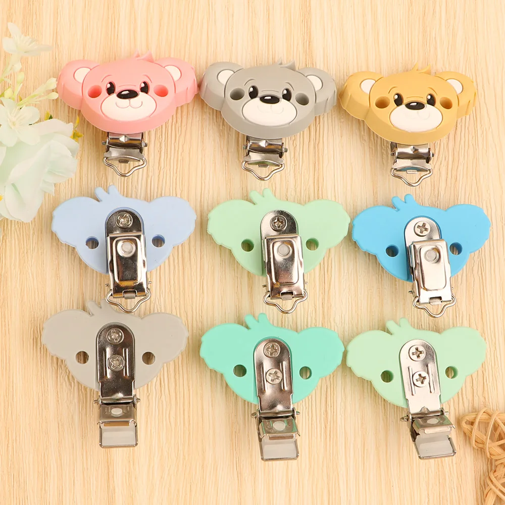 best Baby Teething Items 3pc Silicone Pacifier Clip DIY Baby Teething Teether Necklace Bead Tool Nurs Gift Round Heart Accessories baby teething items age	