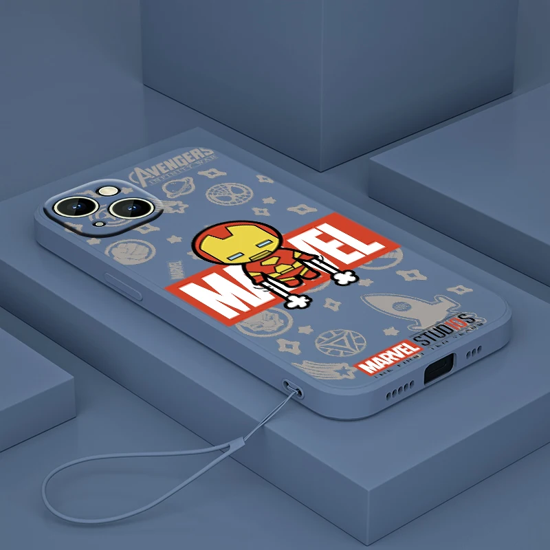 iphone 13 pro phone case Marvel Hero Spiderman For Apple iPhone 13 12 Mini 11 Pro XS MAX XR X 8 7 6S SE Plus Liquid Left Rope Silicone Phone Case iphone 13 pro cases
