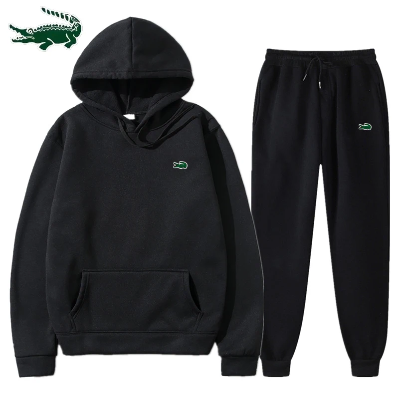 

2024 autumn and winter new men's hooded sweater coat+casual sports pants set S-3XL