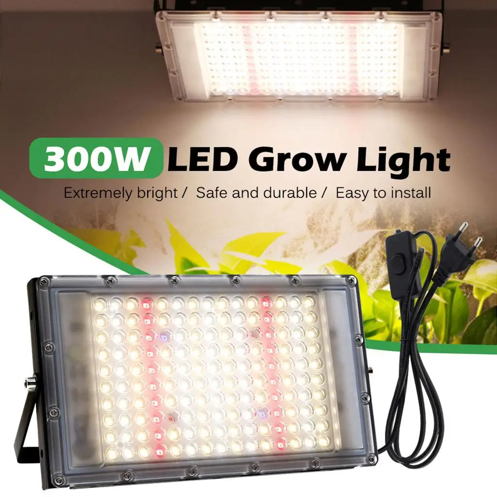 380-840nm LED Grow Lights Full Growing Lamp Plant Lighting for Hydroponic Indoor Plants Veg and Flower (EU)