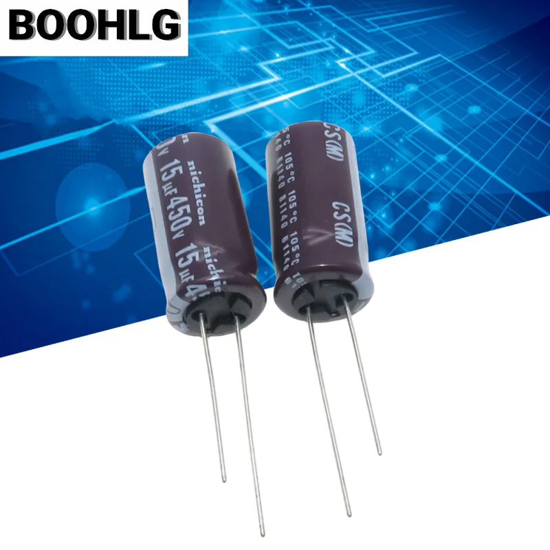 

5PCS Japanese Nichicon capacitor 450V 15UF 12.5X25 CS high frequency low resistance 450V 10UF