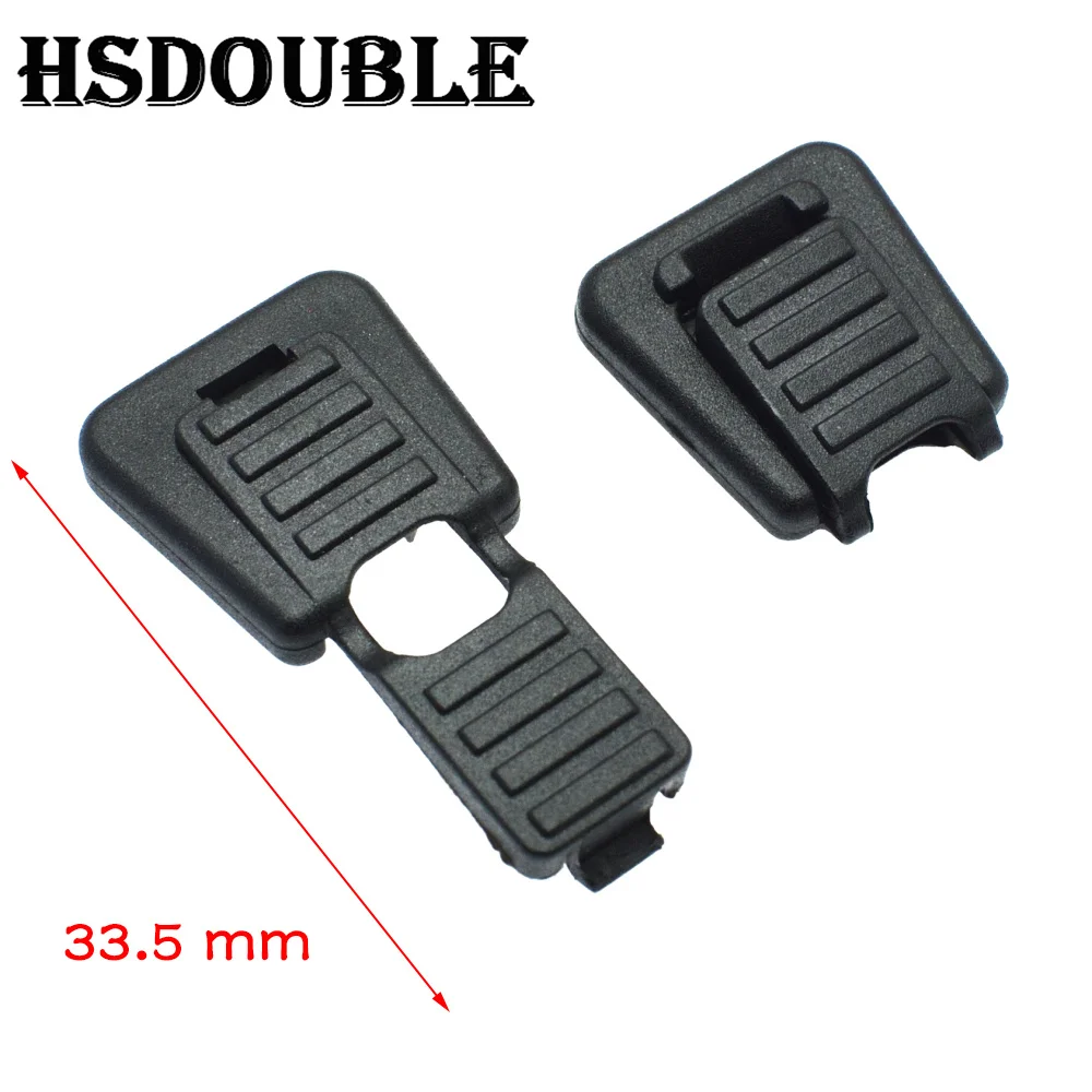 10 Stück/Packung Reißverschluss-Zugkordelenden für Paracord & Kordelverschluss, Kordelstopper aus Kunststoff, schwarz – Detail 8