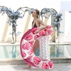 Pool Floats Adult with Adjustable Canopy Inflatable Chair Float With Cup Holder Headrest for Summer Beach Swimming Pool Party 5