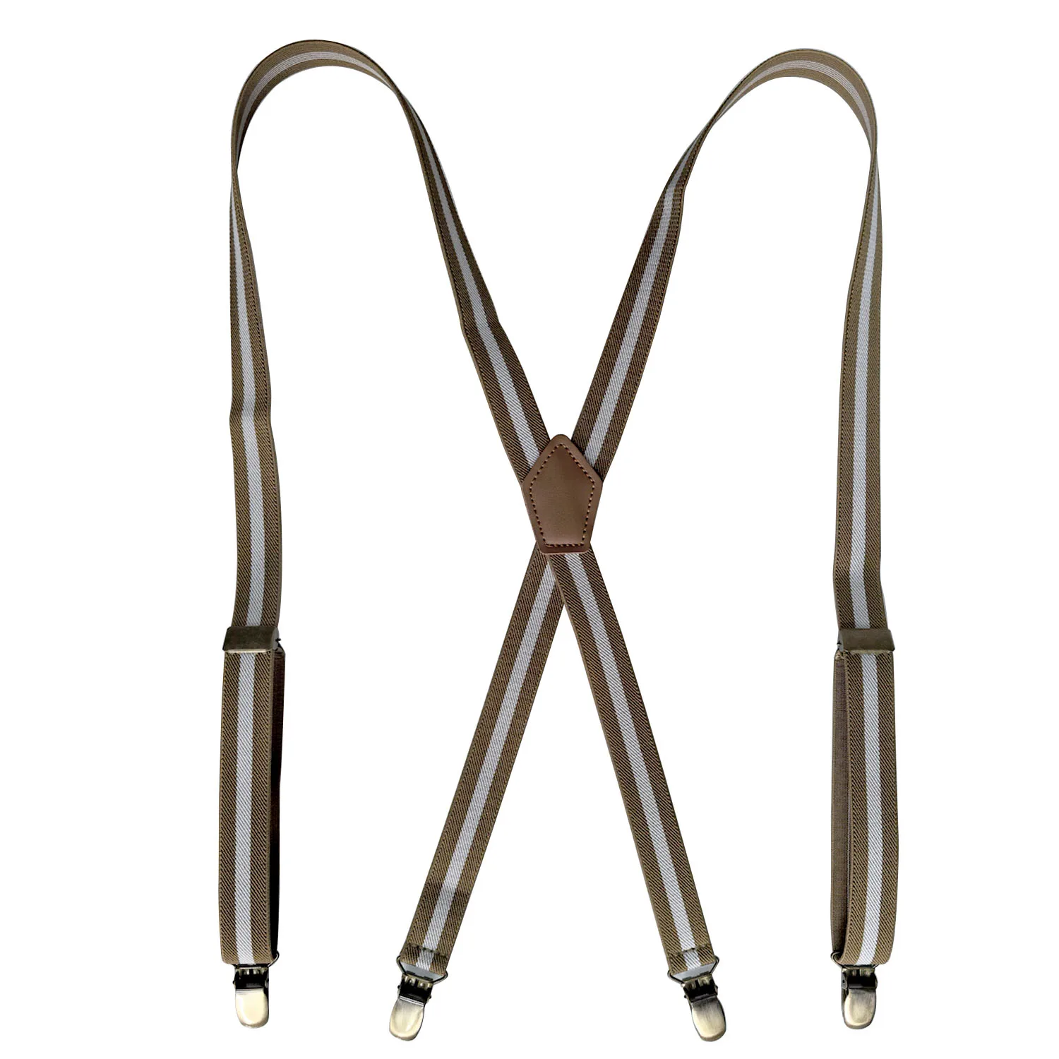 Fashion Suspenders 4Clips Man's Braces Adjustable Elasticity Suspensorio Bretelles Hommes Y-Back Ligas Tirantes 2.5*120cm