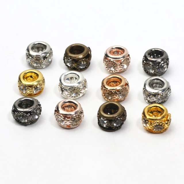 Tibetan Silver Metal Spacer Beads For Jewelry Making Big Hole 8-10mm Loose  Connector Findings Bracelet Necklace DIY Accessories - AliExpress