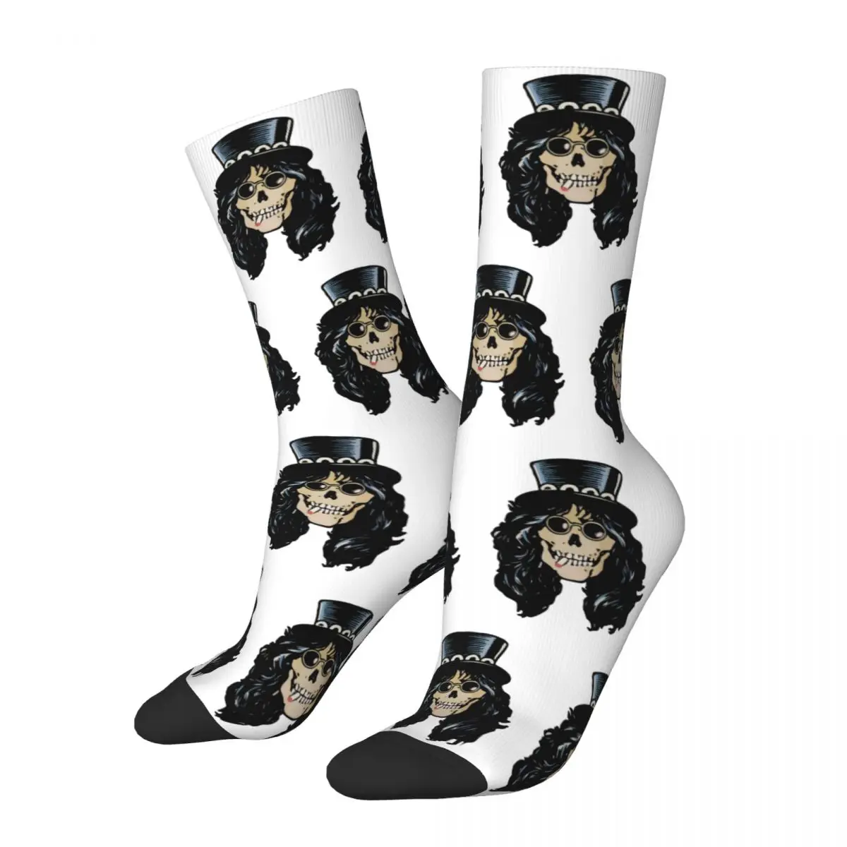 

Retro Slash Guns N Roses Basketball Socks Polyester Middle Tube Socks for Unisex Sweat Absorbing