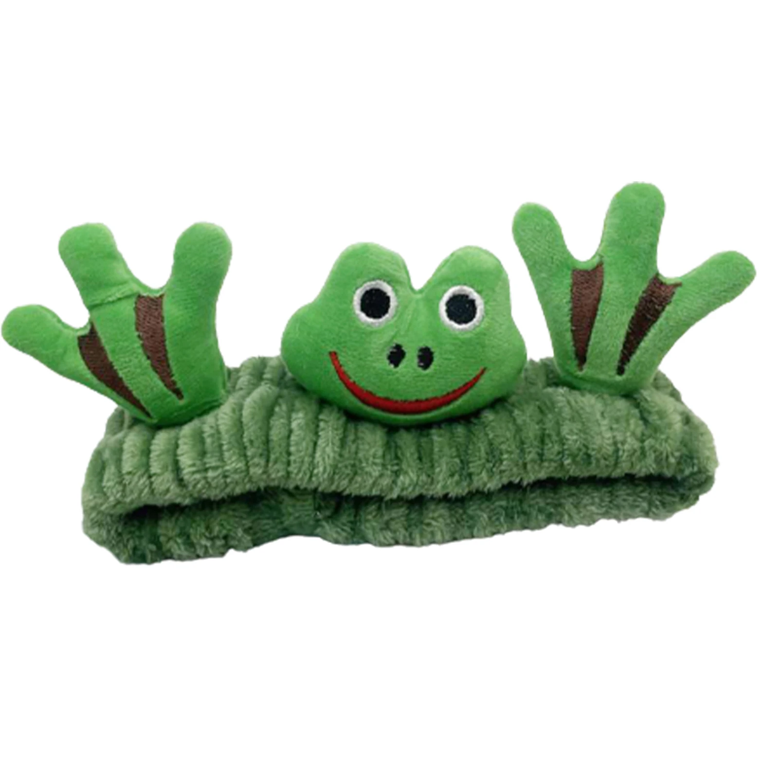 

Милая лягушка, обруч для волос из мягкой ткани, без повреждения волос, зеленая лягушка, обруч для волос для женщин и девочек