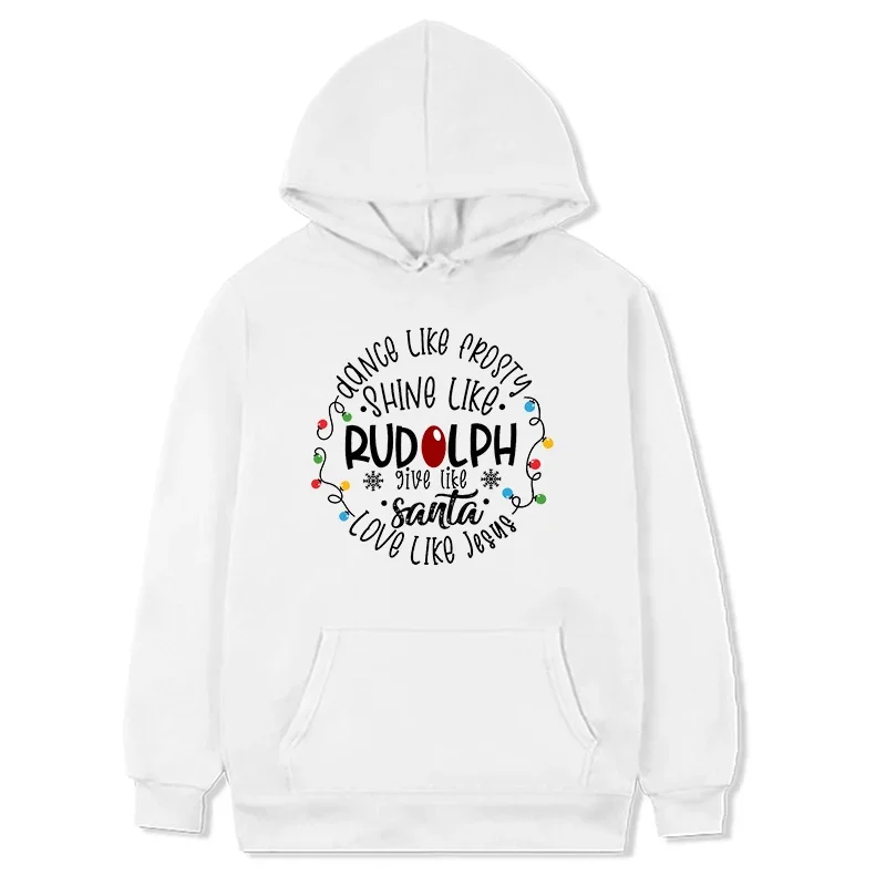 Santa Sweatshirt Love Jesus Hoodies Women Cute Christmas Sweatshirt Christmas 2023 Holiday Xmas Hoodies m