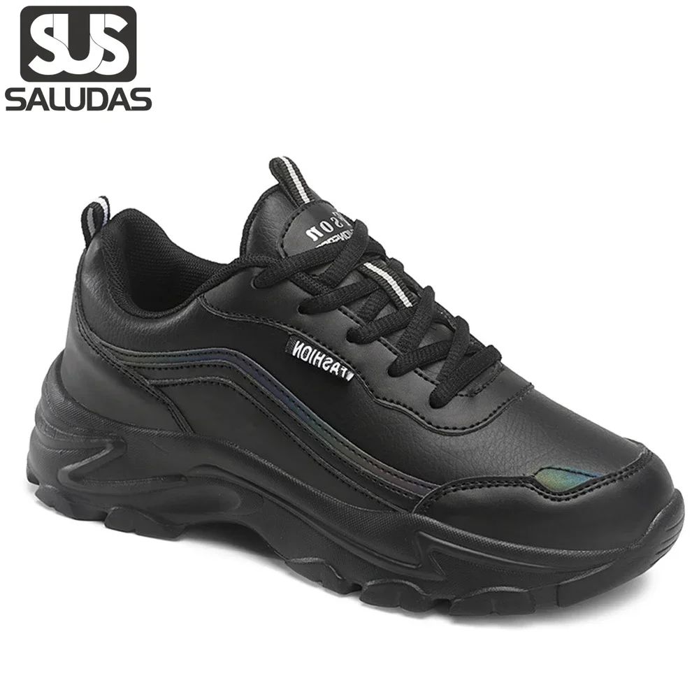 

SALUDAS Women's Sneakers Thick Bottom Heightened Sneakers Outdoor Fitness Training Shoes Light Comfortable Hiking Casual Shoes