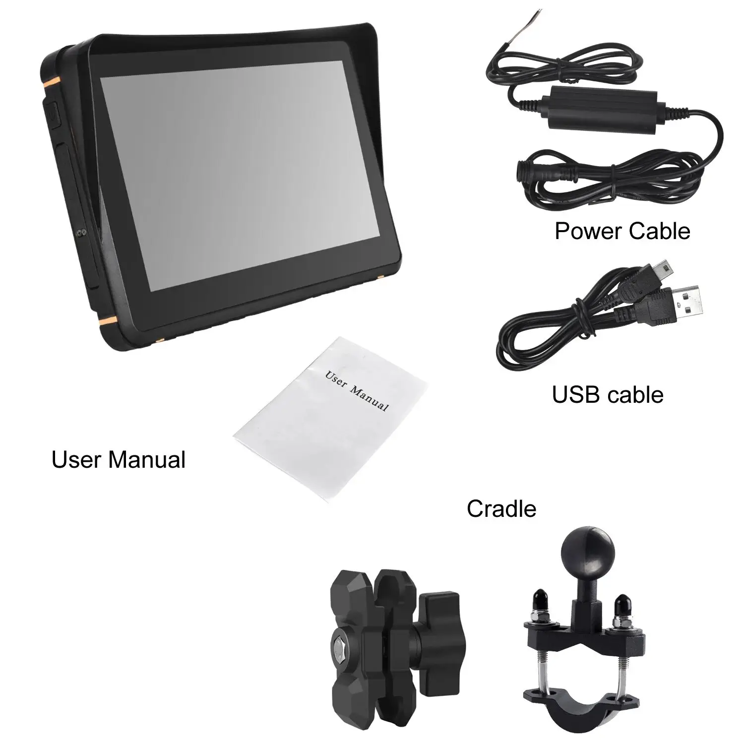 7인치 방수 오토바이 GPS 네비게이션 모터 자전거 네비게이터 (Wince6.0 시스템, 256MB RAM, 8GB) 자동차 GPS 네비게이터 ?