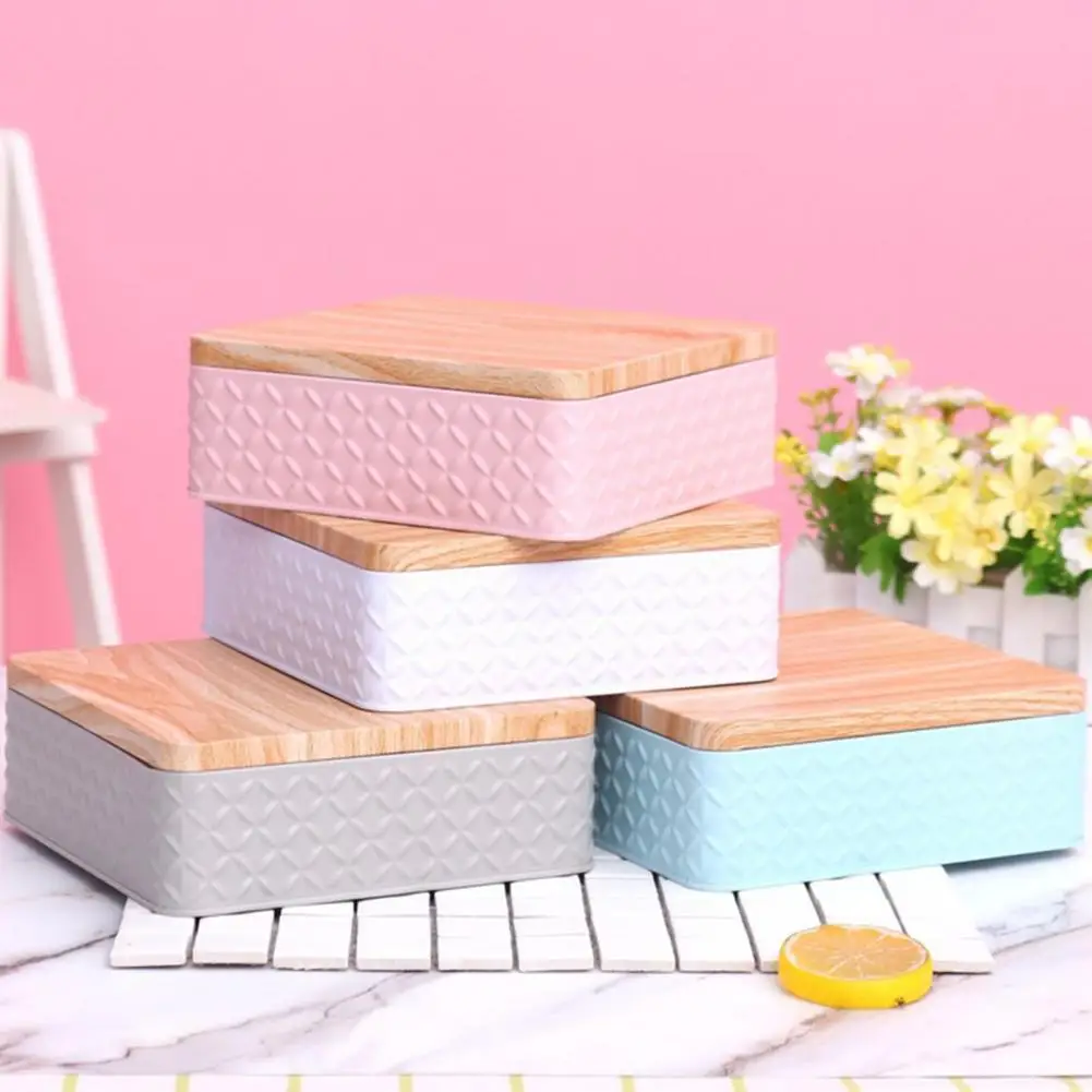 Useful Storage Container Easy Carry Snack Case Anti-deform Tightly Sealed Empty Square Storage Candy Box