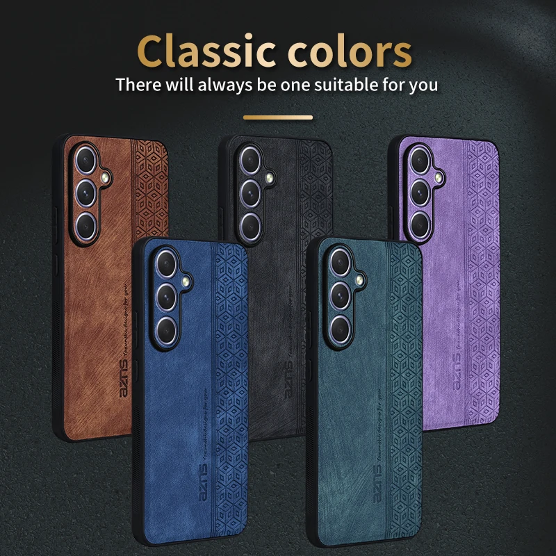 Shockproof Matte Leather Case - Soft Back Cover with Skin Feel Finish