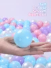 BPA Free Non-Toxic 5.5CM 100pcs Soft Plastic Ball Pit Balls with Bag 4 Colours Purple Pink Light Blue and Pearl White 1