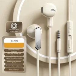 Premium Type C Wired Earphones with Microphone and Bass Stereo Sound (Yellow 3.5MM)