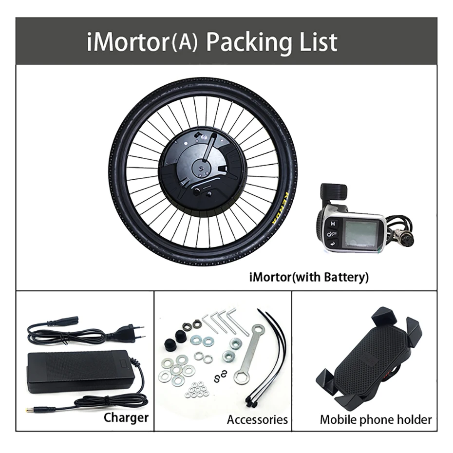 Description Picture 2 of itemIMotor 3.0 36V 350W Electric Bike Conversion Kit with 7.2AH Battery 24"-29" 700C Motor Wheel Size EBike Motor Kit V/Disc Brake