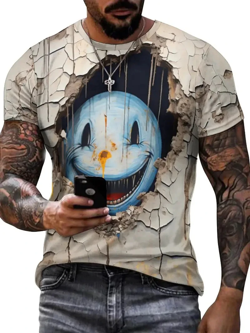 

Funny Expression Print T Shirt For Men Hip Hop Trend Harajuku Streetwear Fashion Hot Sale Men's Shirt Casual O-neck Short Sleeve
