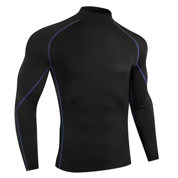 Men Running T shirt Quick Dry Bodybuilding Sport Shirt Long Sleeve Compression Top Fitness Tight Rashgard Gym T-Shirt Men 2