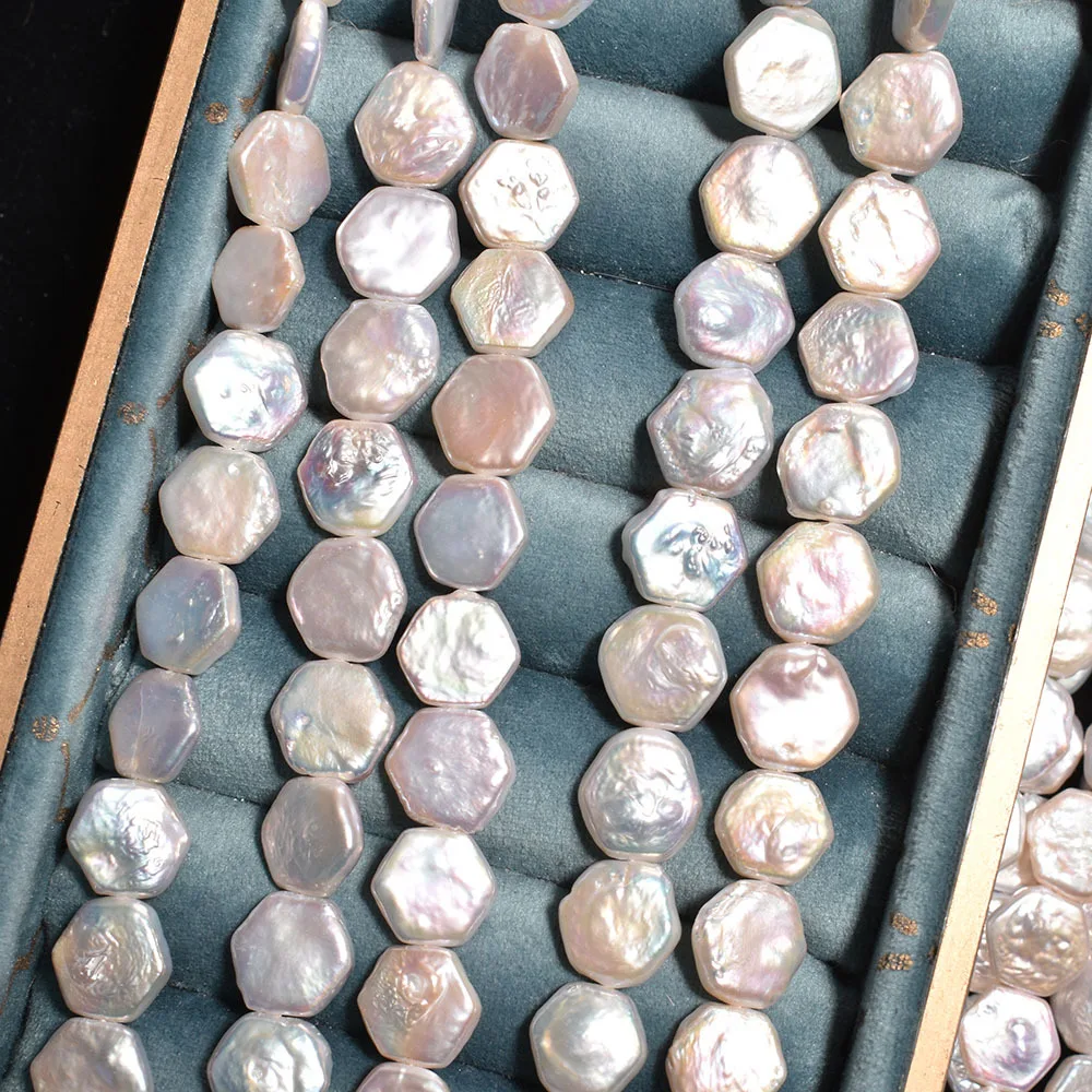 

High Quality Strong Light Natural Freshwater Pearl DIY Baroque Shaped Loose Beads Diamond Shaped Handmade Jewelry Accessories