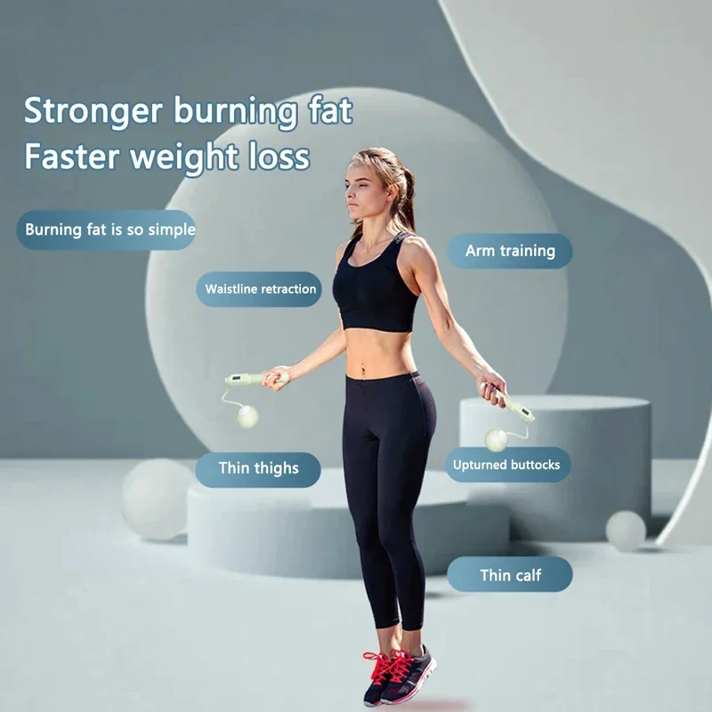 Electronic Counting Jump Rope Fitness Exercise Weight Reduction Large Ball Cordless Dual Purpose Jump Rope Exercise Skip