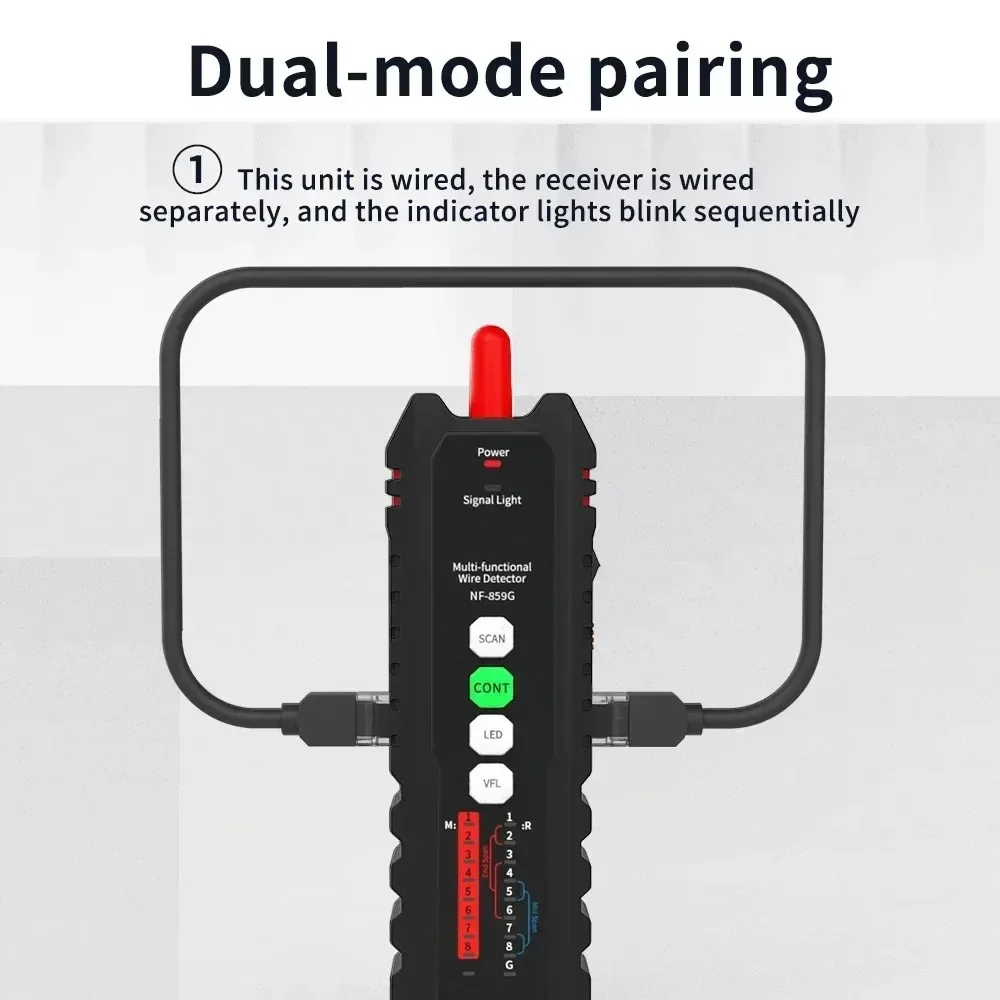 NF-859GT Line Finder Network Cable Length Breakpoint Test Red Light Power Meter Integrated Machine Multi functional Line Finder For network cable tester