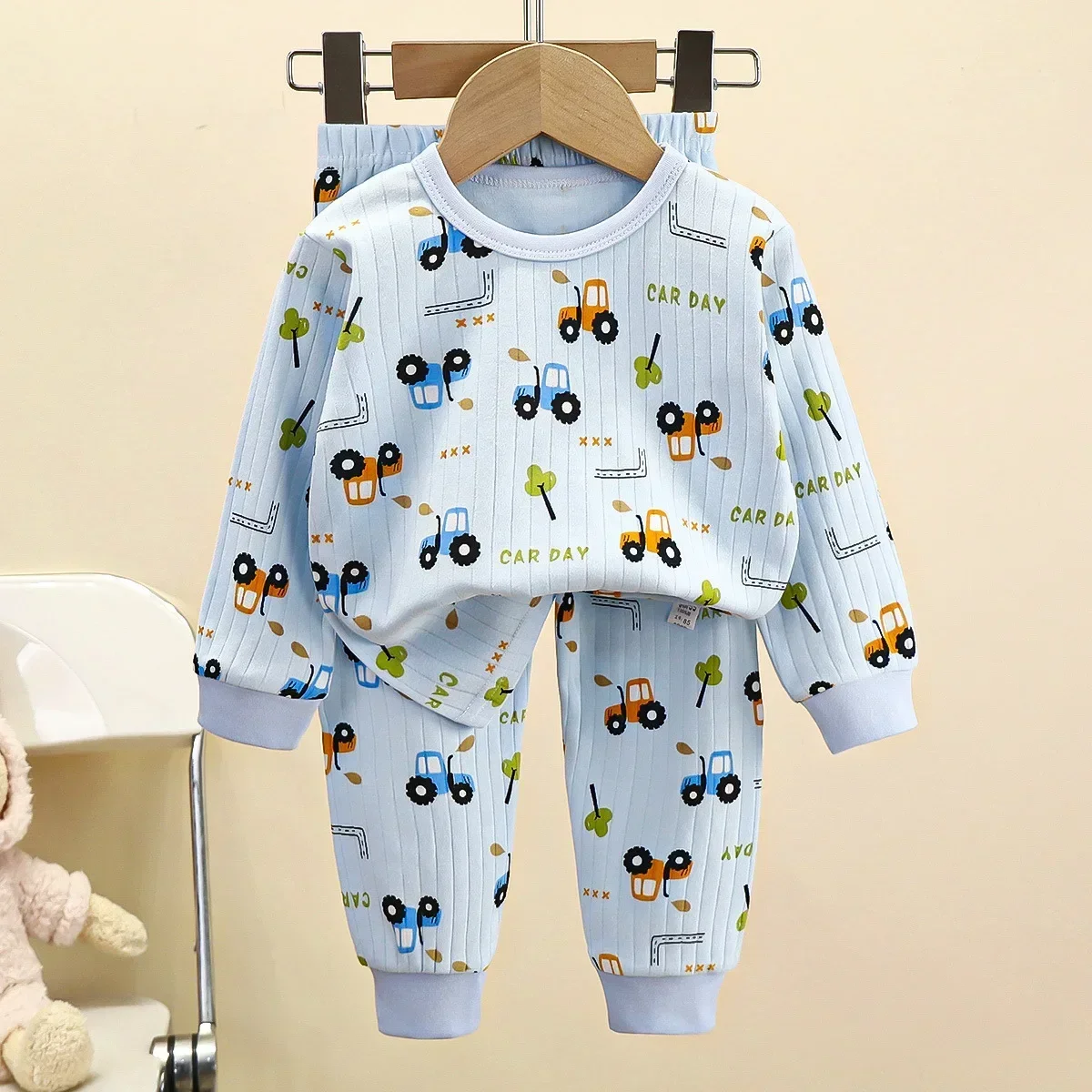 Kids Cotton Cartoon Pajama Set 1