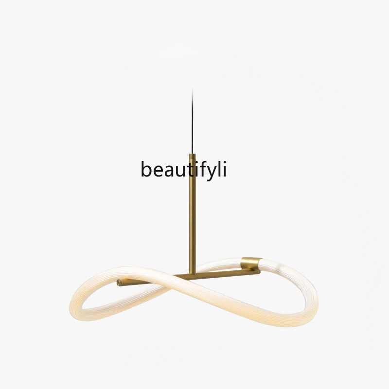 

Modern Minimalist Art Copper Chandelier Designer Creative Living Room Bedroom Dining Room Study Lamp